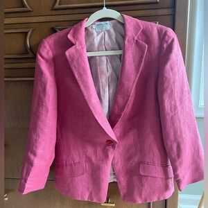 Armani Collezioni magenta silk blazer